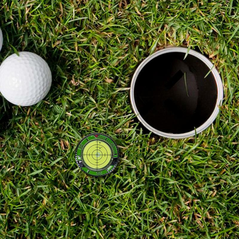 Golf Ball Marker Level Golf Hat Clip Ball Marker Met Hoge Precisie Niveau Hoge Precisie Groene Leeshulp Golf Training Tool