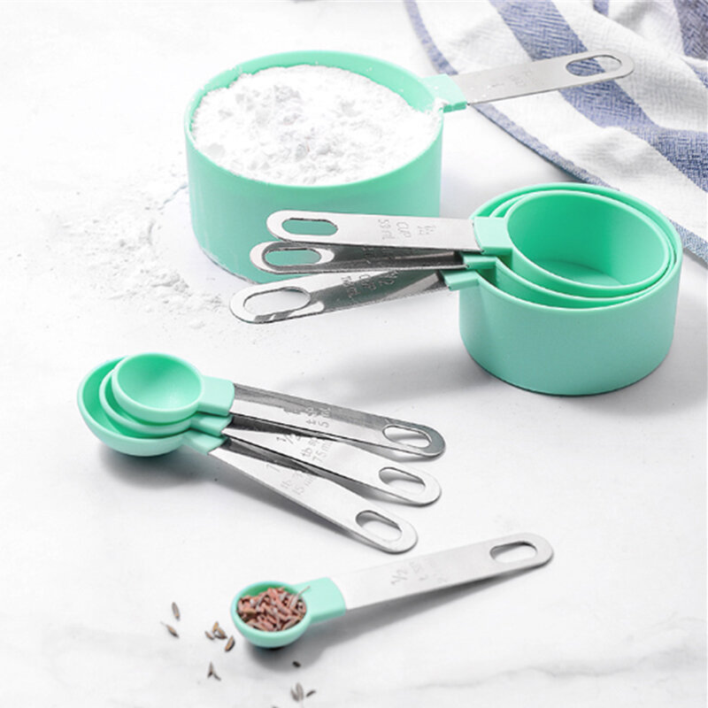 8Pcs Measuring Spoons Teaspoon Sugar Scoop Cake Baking Flour Measuring Cups Stainless Steel Handle Kitchen Measuring Tools