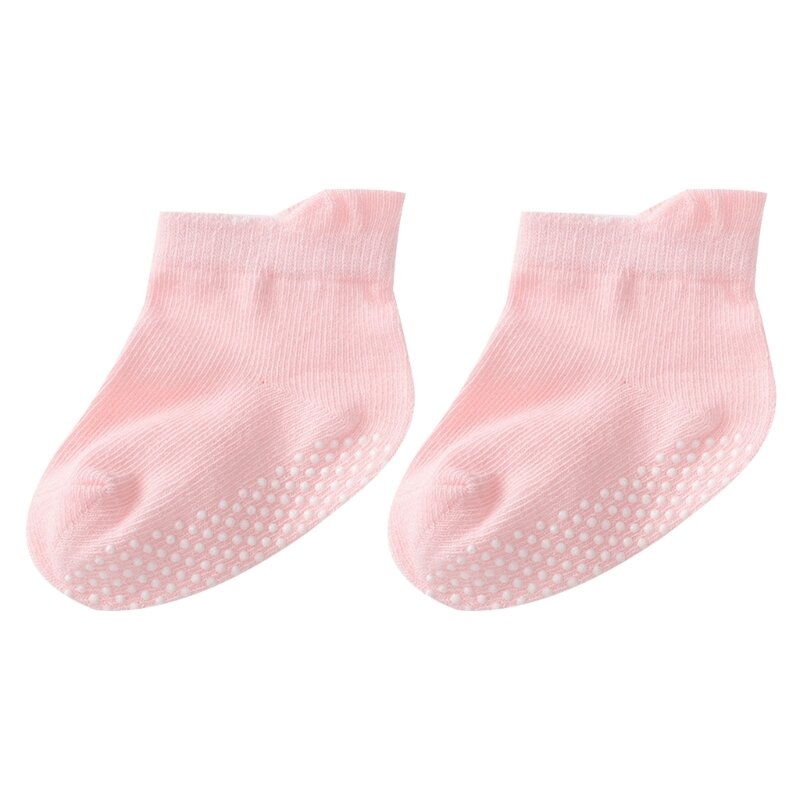 Calcetines bonitos y prácticos para bebé con agarraderas, calcetines algodón tejidos para paso seguro