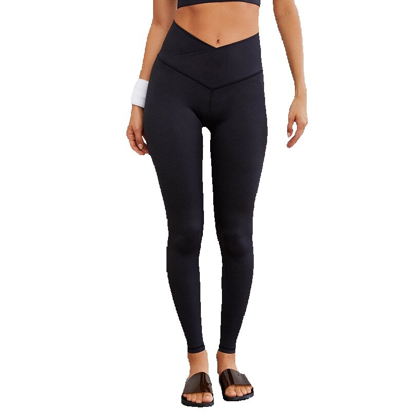 Pantalon décontracté taille haute pour femme, pantalon de yoga, jogging serré, simple, document solide, automne, nouveau
