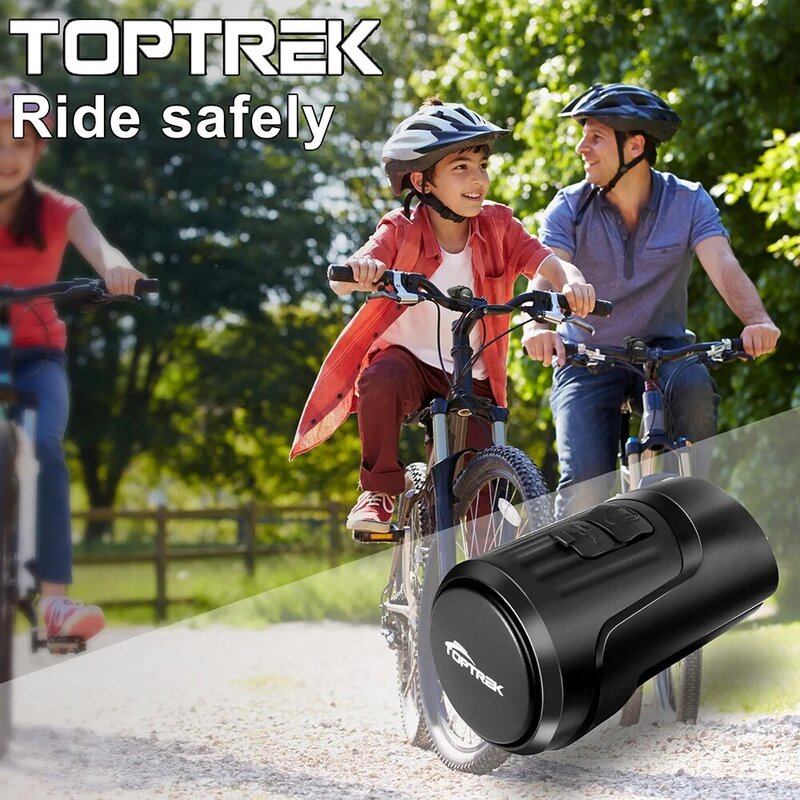 Bocina eléctrica antirrobo para bicicleta, alarma 2 en 1 con carga USB, campana de advertencia de seguridad de alto Decibel, accesorios para ciclismo