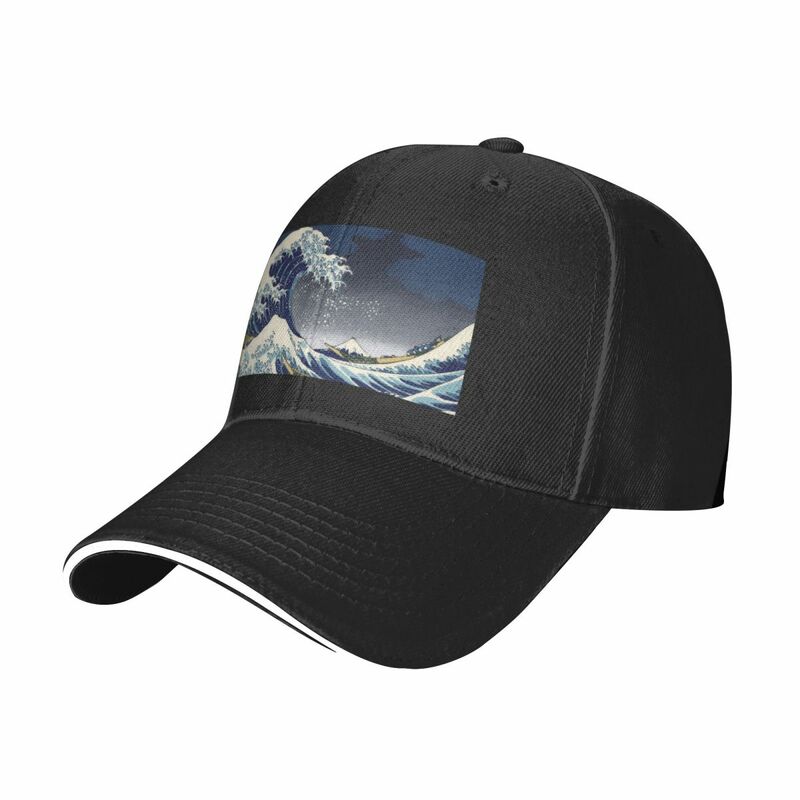 Gorra de béisbol de Kanagawa Night para hombre y mujer, gorra de béisbol de gran ola, nuevo en el sombrero