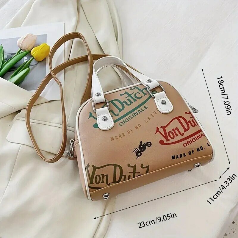 Borsa da donna Y2K borsa di design di lusso Shopping Crossbody Graffiti borse borse a tracolla in pelle PU per le donne