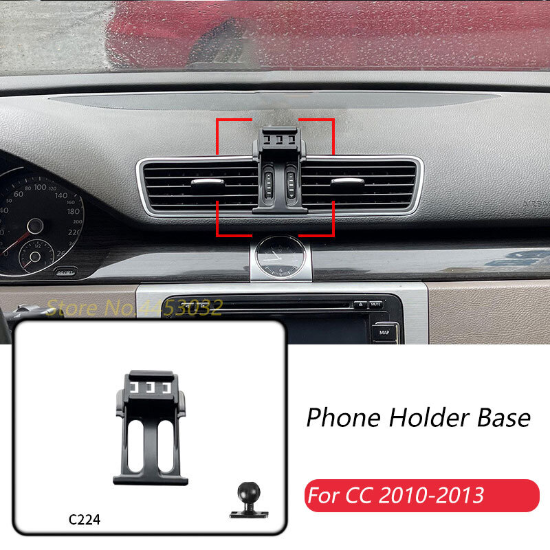 Автомобильный держатель для телефона, специальные крепления для Volkswagen CC 2010-2013, фиксированный кронштейн для выпускного отверстия воздуха, базовые аксессуары с шаровой головкой 17 мм
