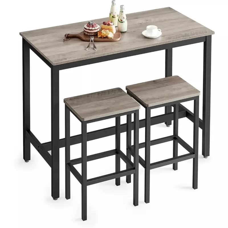 Pub stół i krzesła przemysłowy dla blat kuchenny z krzesła barowe brązowymi meblami do salonu