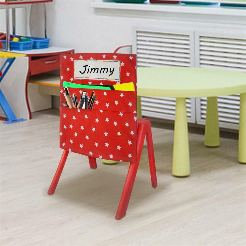 Borsa per sedia da scuola Star Cute Chair Pocket Universal Large Capacity Anti Fade salvaspazio Anti Fade Chair Organizer 3 colori per