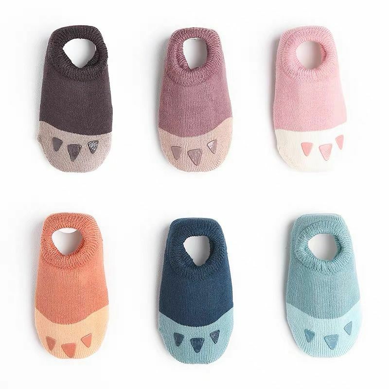 Детские носки, милые Нескользящие осенне-весенние Разноцветные носки для новорожденных мальчиков и девочек 0-1-3-5 лет