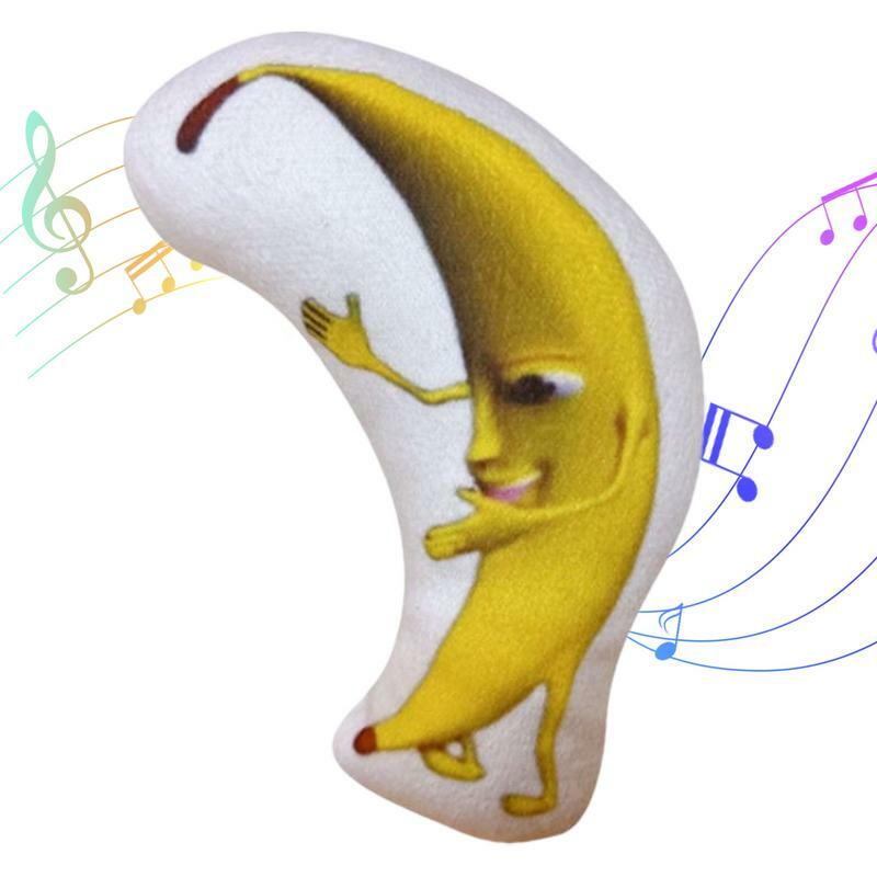 바나나 플러시 키 체인 귀여운 배낭 참 재미있는 가방 펜던트, 바나나 노래 키 체인, 귀엽고 재미있는 크리에이티브 인형 가방 펜던트