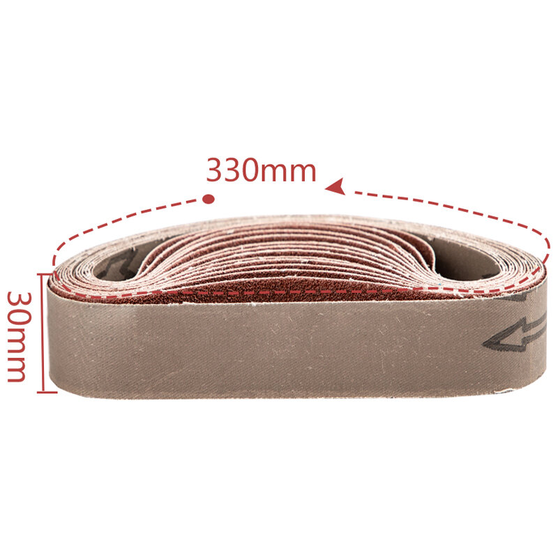 10PC 330*30mm Sanding Belts 40-5000 Grits Wood Soft Metal Polishing Sandpaper Abrasive Bands For Belt Sander Abrasive Tool