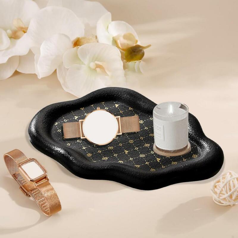 Biżuteria taca Organizer biżuterii taca elegancki ceramiczny taca na biżuterię z wzorem w kształcie chmury do bransoletek pierścionki perfumy
