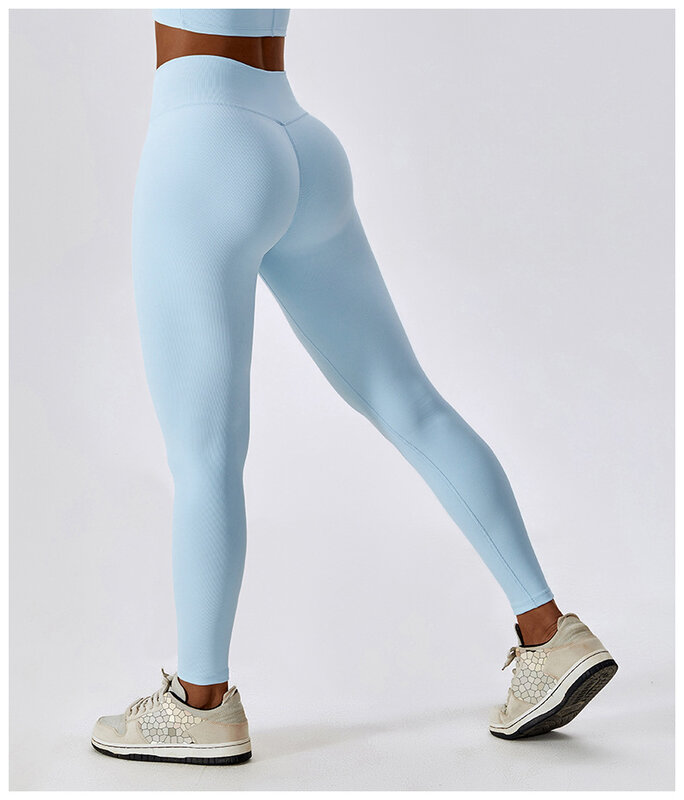 Узкие брюки с высокой талией и перекрестной нитью, тренировочные брюки для бега, быстросохнущие, верхняя одежда для фитнеса