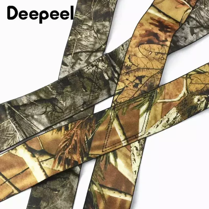 Deepeel 5*115cm Suspensórios de Camuflagem dos homens X-Tipo 4 Clipes Ajustável Mens Suspender Elastic Wide Braces Moda Masculina Jockstrap