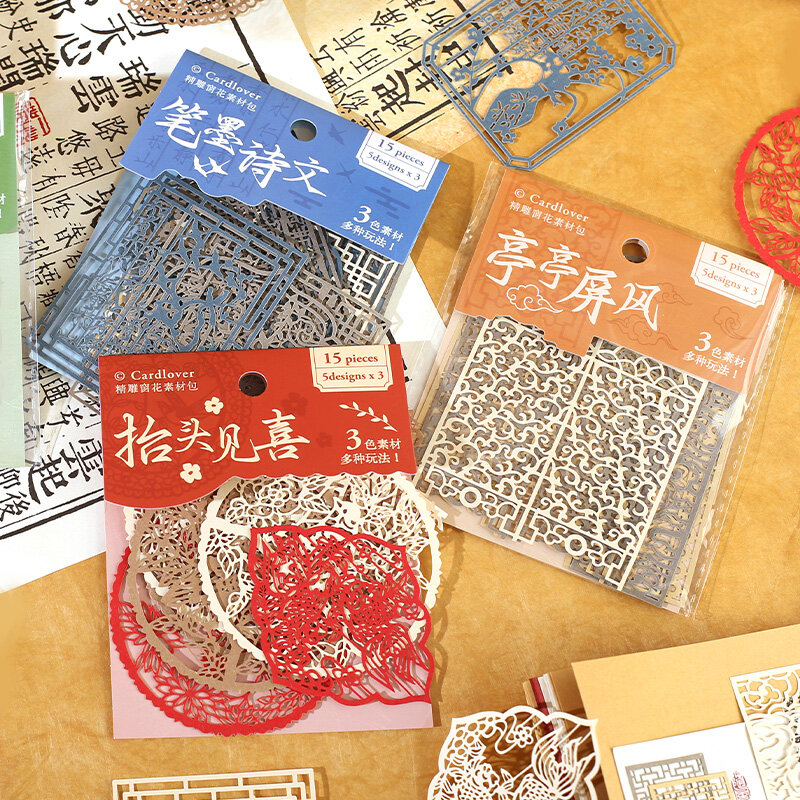 8Packs/Lot Jianzhu West Window Series Creatieve Eenvoud Materiaal Pakket Bericht Papier Memo Pad