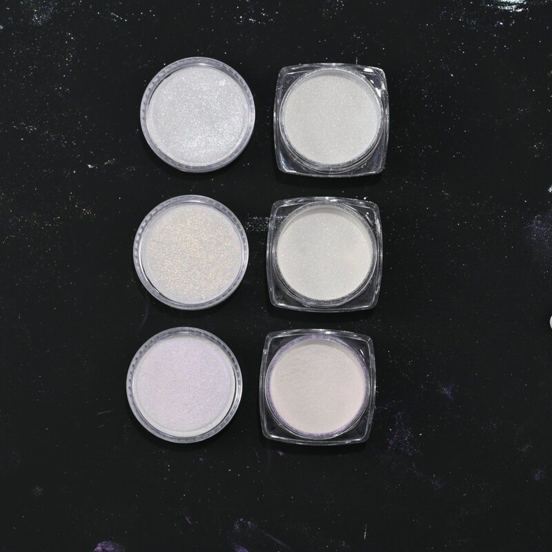 Pearl White Nails Glitter Aurora - Hailey Bieber Nails Moonlight Powders Fritillary Shell Mirror Pigment Nail Decoration