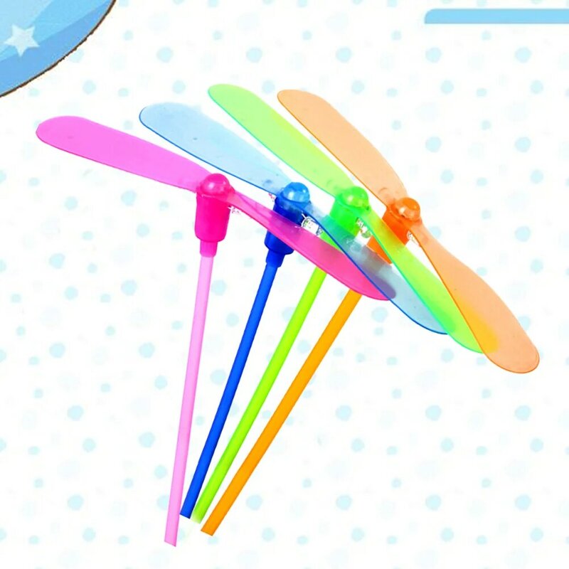 20pcs Flying Hand Helicopter Glowing LED Light- Copter Dragonfly Hand Rub Propeller Hand Flying for Children Gifts ( )
