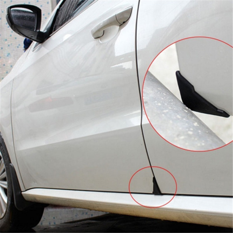 Pelindung sudut pintu mobil, 2/4 buah penutup pelindung silikon Anti benturan Anti gores aksesoris pelindung sudut pintu mobil