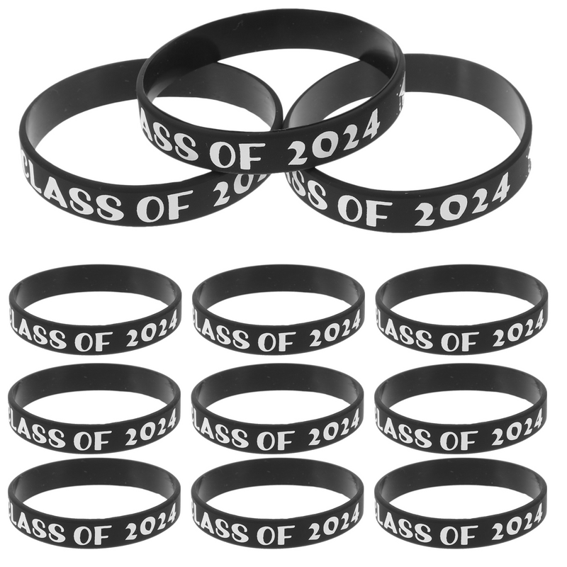 "2024 Graduation Silicone Class Of 202 Accessory For Class Of 2024s - Set of 50 for High School, College & University"