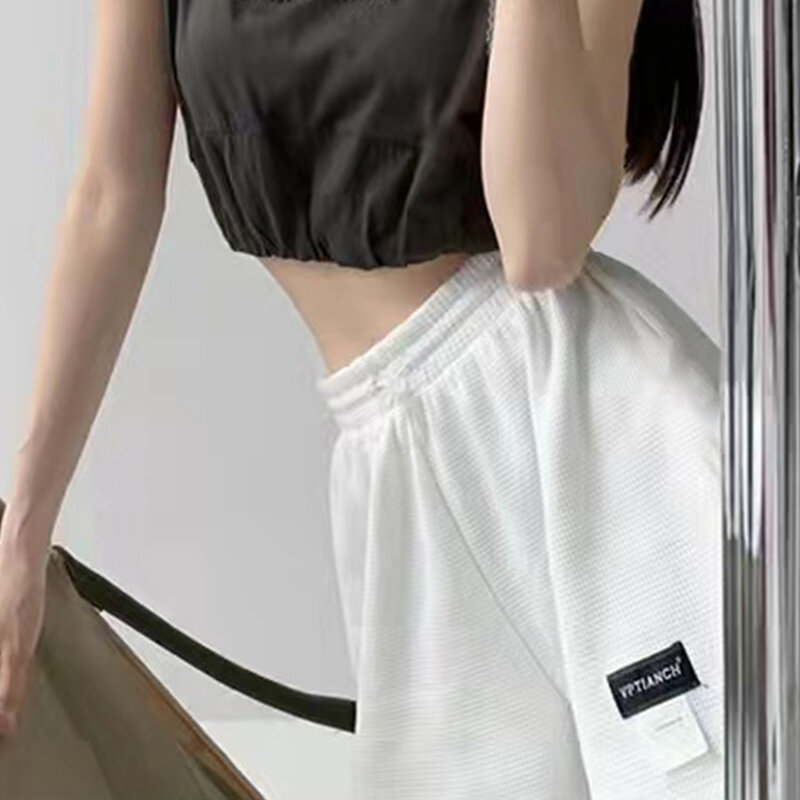 Summer Fashion Casual Bottoms Shorts Loose Straight Pants Breathable Plus Size Hot Pants Wide Leg High Waist A-word Sports Pant