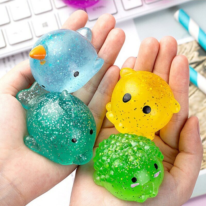ZK30 Big Spongy Squishy Mochi Fidget Toys Kawaii Animal Soft Cute Fun PopIt Sensory Antistress Squeeze Toys Kids Powder Mochi