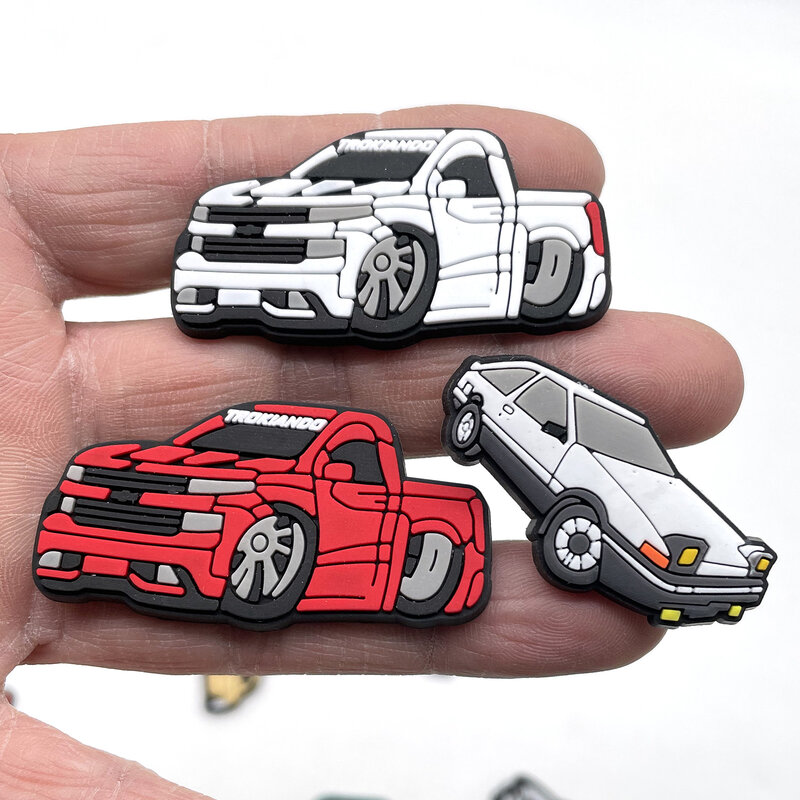 1-23pcs Car Vehicle Shoes Accessories Charm Boys Sandals Garden Sandals Buckle Decorations Fit Croc Jibz Charm Birthday Gifts