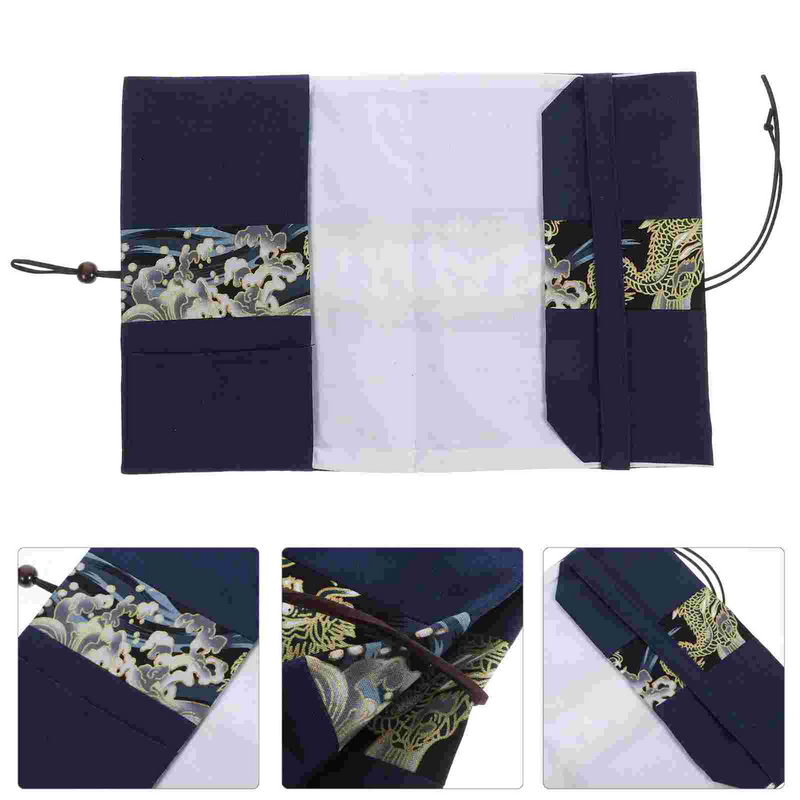 Funda protectora de tela Ornamental para libro, bolsa decorativa con patrón de dragón