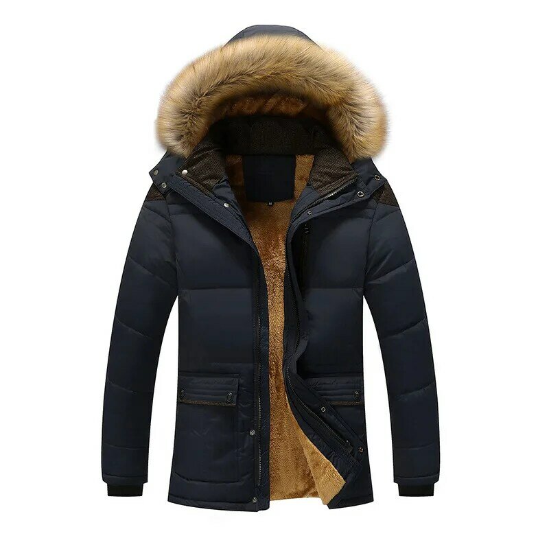 2024 Fashion Parkas Trend Large Size Cotton-Padded Men's Casual Loose Comfortable Thick Warm High-Grade Keep Warm Coat 4XL
