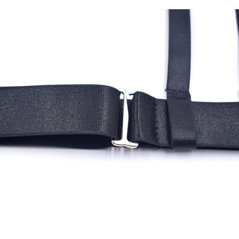 Zwart Eenvoud Sexy Garter Belt Voor Vrouwen Dij Hoge Kousen Verstelbare Elastische Been Sok Bretels Riem 4/6 Metalen Clips