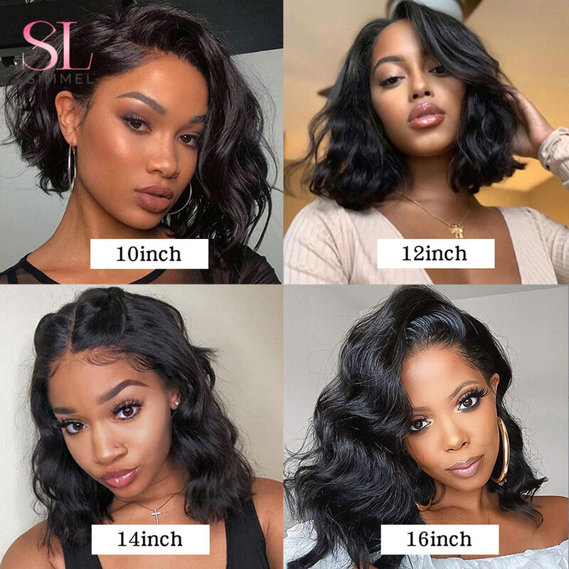 Body Wave Lace Front Wig 13x4 Transparent Lace Frontal Human Hair Wigs Short Bob Wig Brazilian Closure Wig Sale For Women Remy
