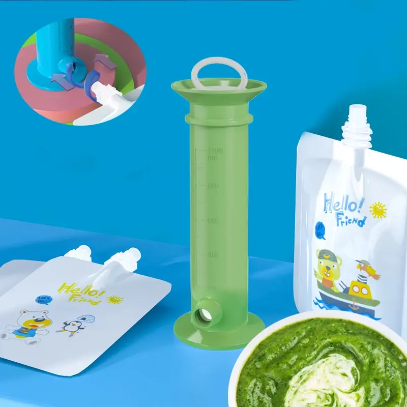 Baby Fruit Puree Filling Dispenser Newborn Food Pouch Feeding Bag Storage Baby Food Storage Complementary Food Filling Container