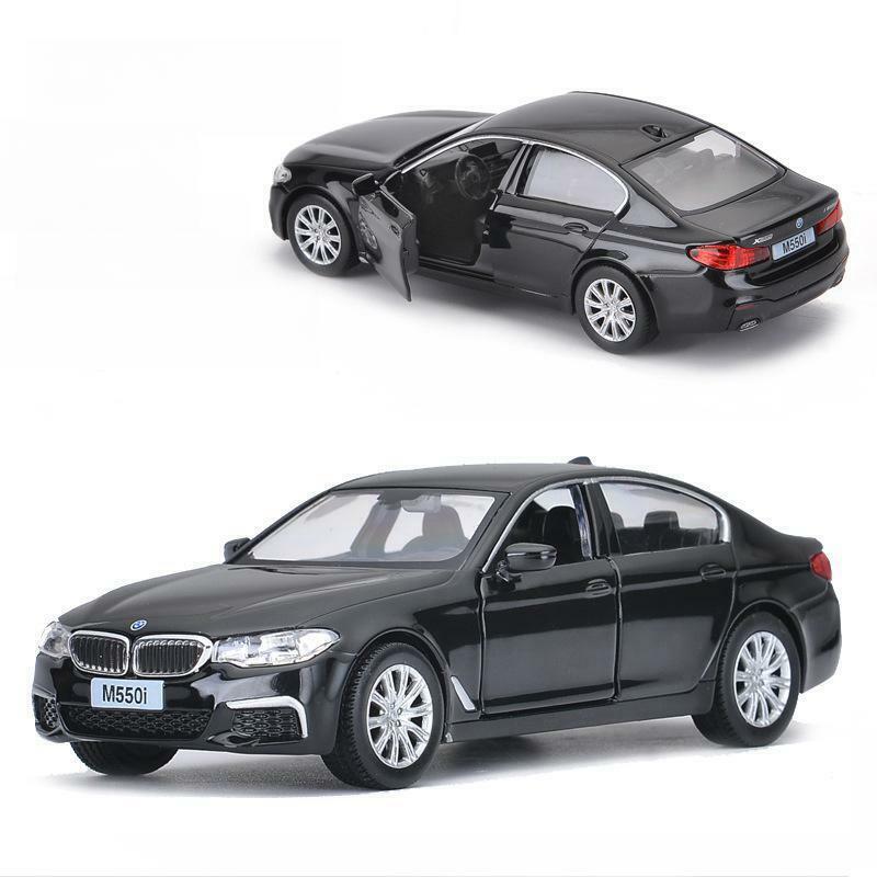 طراز سيارة لعبة BMW M550i 5 سلسلة للأطفال ، مدينة RMZ ، سبيكة دييكاست ، مجموعة سحب معدنية مصغرة ، هدية للأولاد ، طفل ،