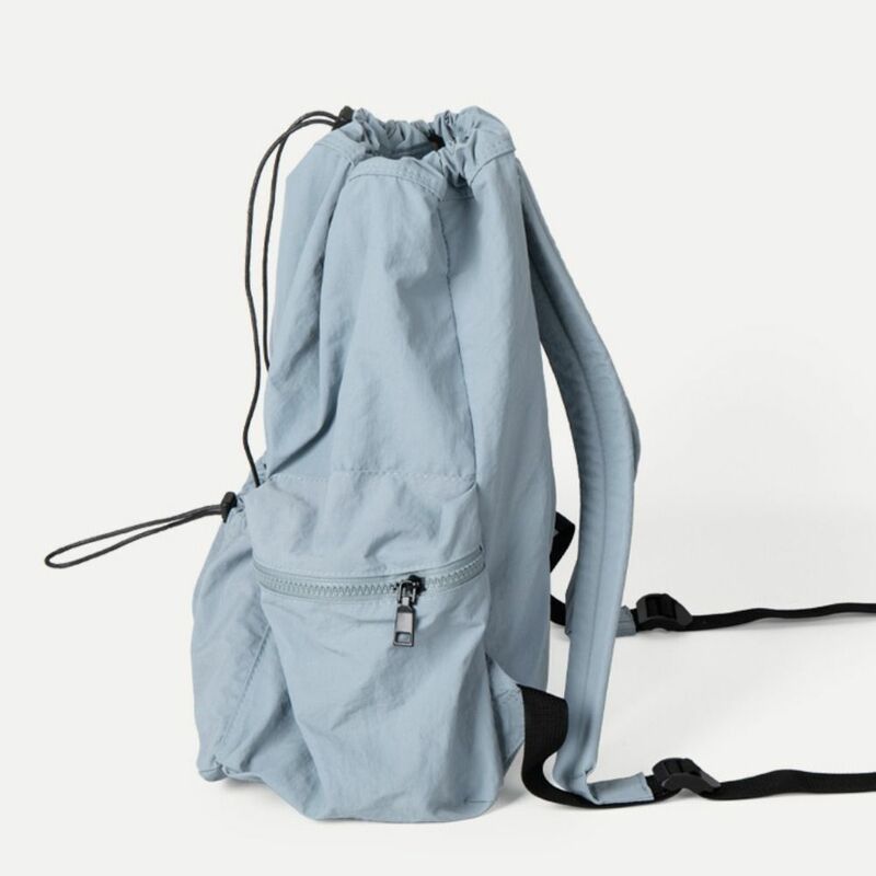 Modny Design sznurka plecaki o dużej pojemności miękkiej nylonowej tornister na ramię podróżny dorywczo damskie plisowane plecaki