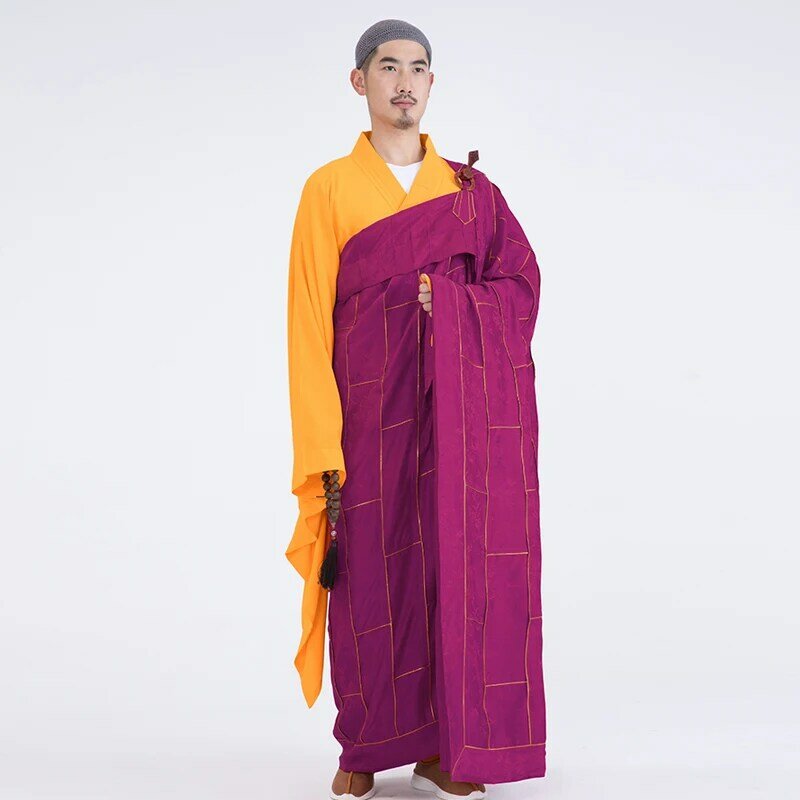 Mönch Abt Seide Mönch Robe chinesische Mönch Kleidung Männer Mönch Kostüm Frauen religiöse Gewänder fa Hui Seide Kleid Kleid