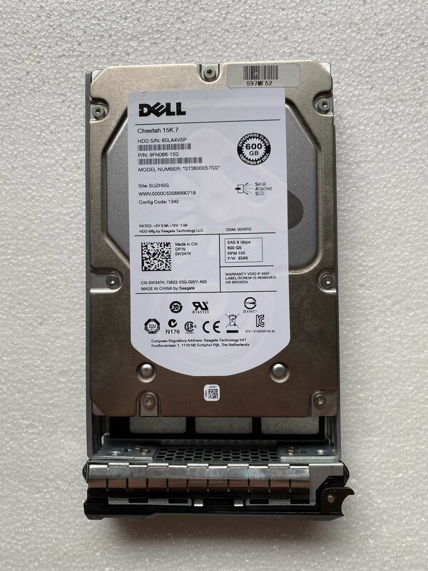 Hdd for dell st3600057ss、600g、15k、sas、3.5 '、0w347k、w347k