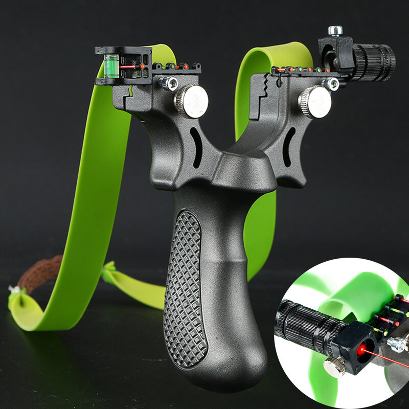 Laser estilingue com faixa de borracha alta precisão poderoso 98k tiro estilingue catapulta para o jogo de caça ao ar livre