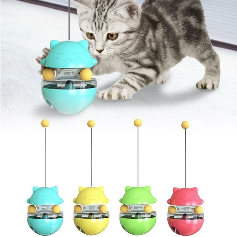 Cat T umbler Toy Kitten Treat Dispenser Toys Interactive Cat Ball Cat Food Toy per migliorare l'abilità dei prodotti per il gioco degli animali domestici del gatto