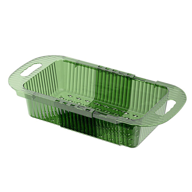 Efficient Kitchen Organizer Telescopic Drain Basket and Adjustable Washbasin Sink Strainer Vegetable Shelf Rack