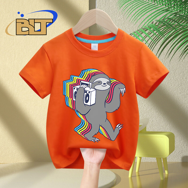 I Just Need To Be Dramatic Lazy Unicorn Printed Kids T-Shirt Summer Children's Cotton Short-Sleeved Casual Tops Boys Girls Gifts