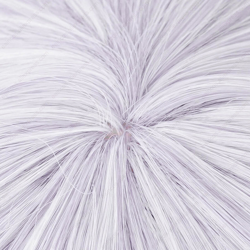 Noelle Cosplay parrucche intrecciate viola argento lunghe 35cm parrucche di Halloween per capelli sintetici resistenti al calore