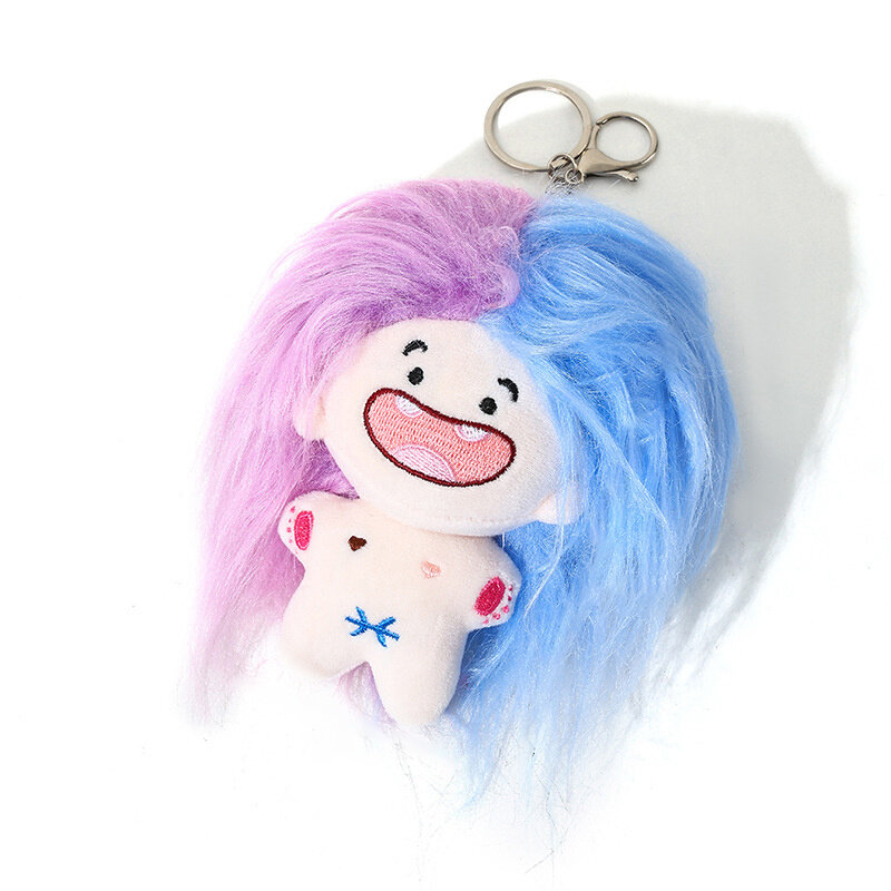 Funny Doll Missing Teeth Doll Round Snap Version Doll Pendant Keychain