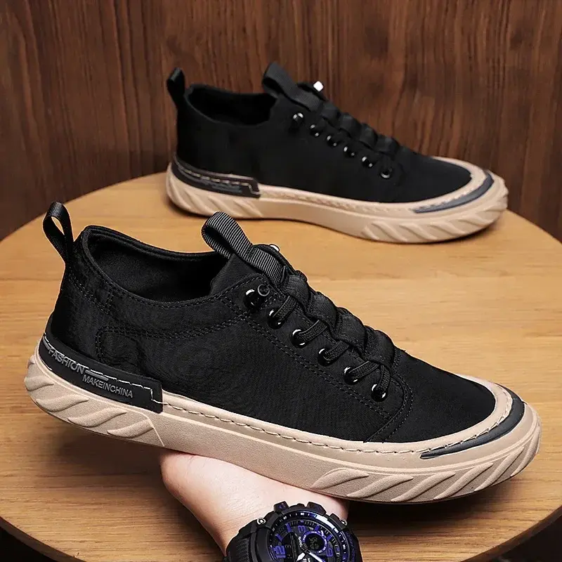 Men Casual Shoes Ice Silk Cloth Canvas Shoes Sneakers 2024 New In Breathable Slip on Man Flat Loafers Men Vulcanized Shoes Trend