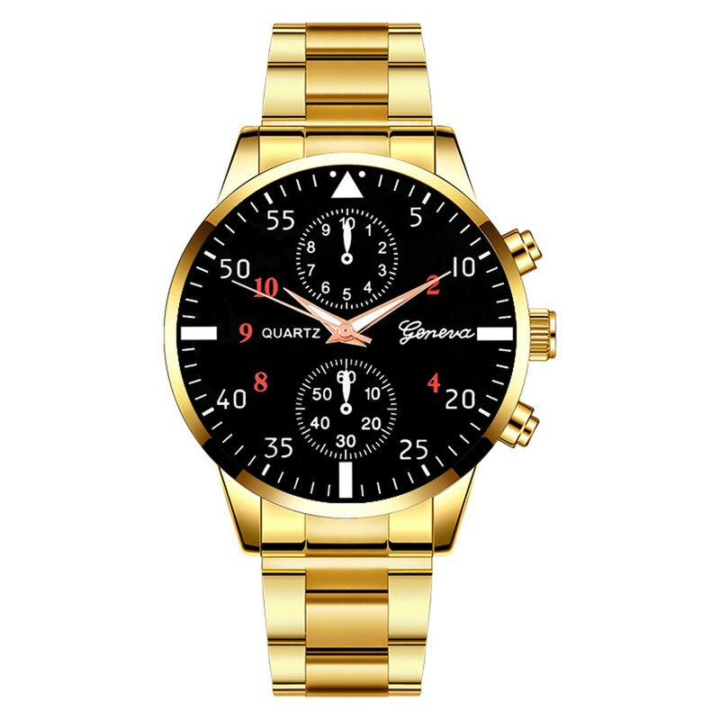 Relógio Quartz de aço inoxidável masculino, Relógio de pulso moda casual, Acessórios de vestuário