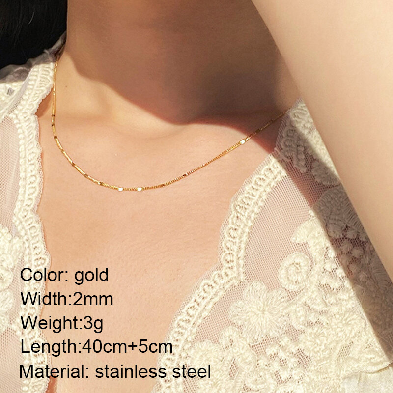 Personalizado diy encantos colar para mulheres lua estrela quadrado pingente zircon colares de corrente de aço inoxidável gargantilha jóias