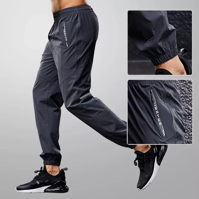 Quick Drying Sport Pants Men Running Pants With Zipper Pockets Training Joggings Sports Trousers Fitness Casual Sweatpants