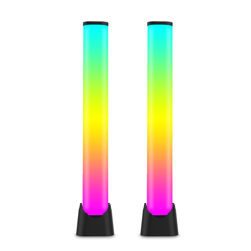 Flow Light Bar Smart RGB ไฟควบคุมจังหวะด้วยเสียงแบบชาร์จไฟได้ชุดซิงค์เพลงระดับ LED ไฟรอบรถ