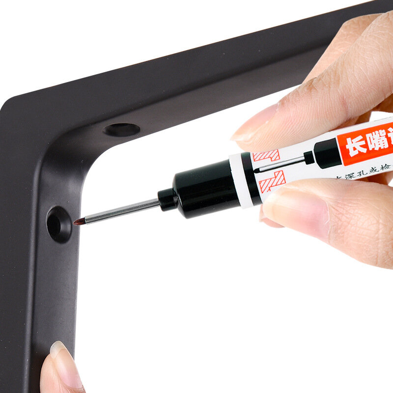 2 pçs caneta de marcador de ponta longa 20mm buraco profundo special-purpose secagem rápida marcador de madeira óleo-à base de água suave