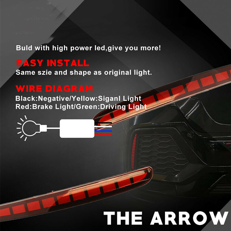 IJDM Para Honda Civic Hatchback 2016 2017 2018 Multi-função LED Amortecedor Traseiro Luz de Nevoeiro Traseiro Auto Lâmpada de Freio Refletor