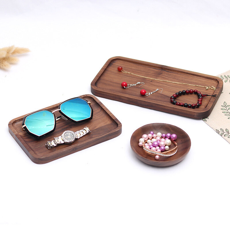 Soporte de madera para Pendientes colgantes, expositores de pendientes de Aro para vender joyas, mini colgador de pendientes de latón