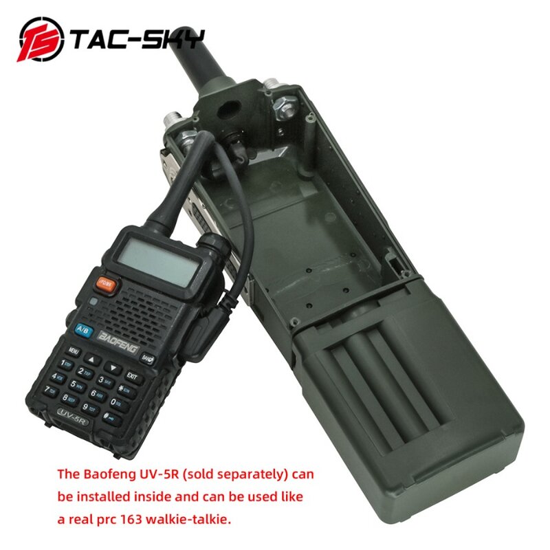 TAC-SKY Adapter słuchawkowy taktyczne dla Baofeng UV5R Walkie Talkie PRC-163 Harris Radio manekin VirtualBox PRC 163 brak funkcji