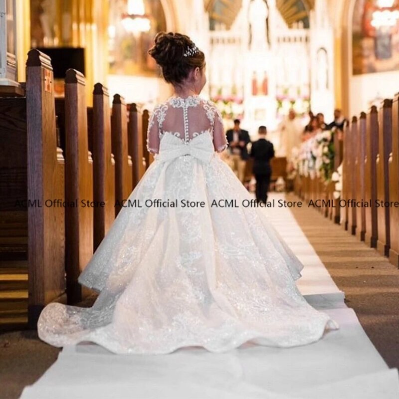 ACML biała mała sukienka druhna 2022 prawdziwe wesele frezowanie aplikacja nowa dostawa tiul przycisk powrót Quinceanera sukienki lato