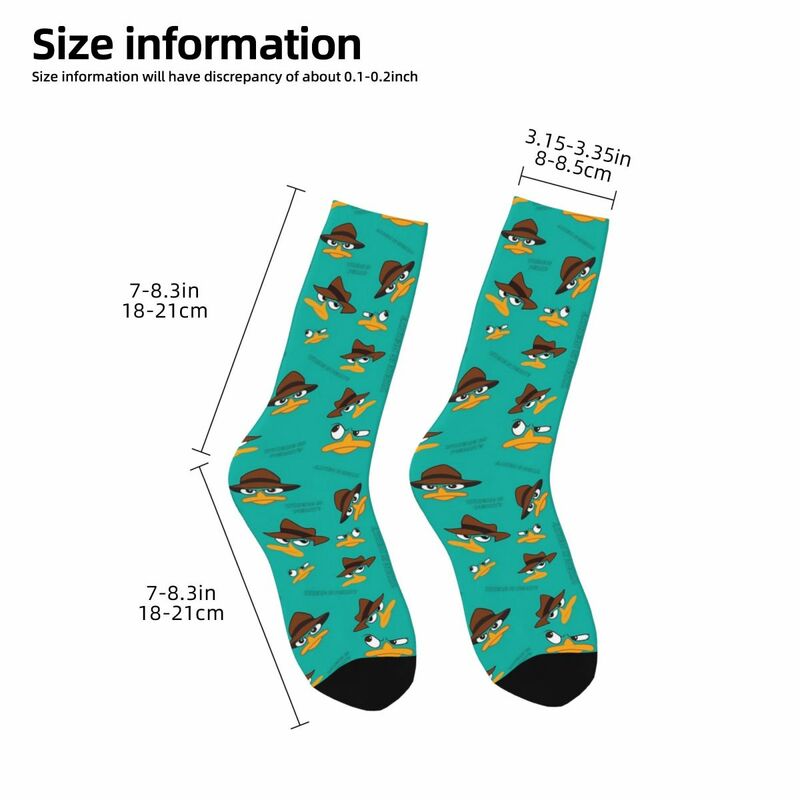 Perry The Platypus-calcetines largos supersuaves para hombre y mujer, medias Harajuku, accesorios para todas las estaciones, regalos